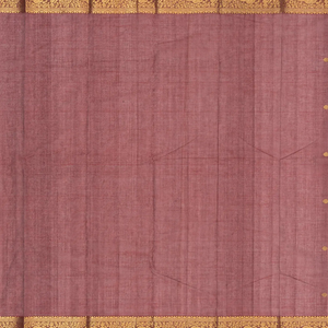 Crimson Handloom Kanchi Cotton Saree With Elephants, House and Lady Motifs in Border