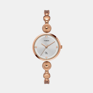 Fria Women Quartz Silver Dial Analog Brass Watch TWEL18202