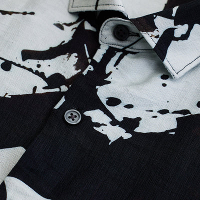 Black Textured Abstract Shirt