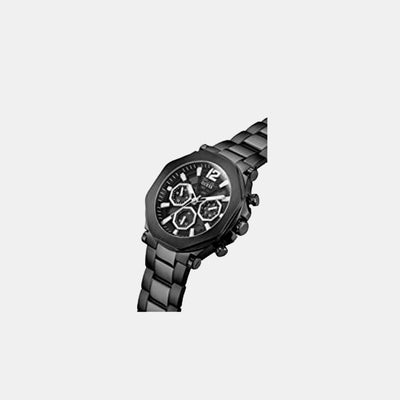 Edge Men Quartz Black Dial Chronograph Stainless Steel Watch GW0539G3
