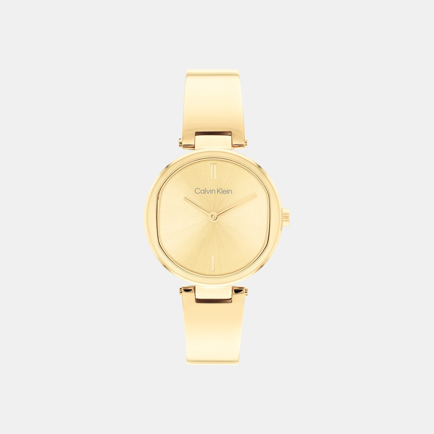 Ck Elevated Women Quartz Gold Dial Analog Stainless Steel Watch 25200309
