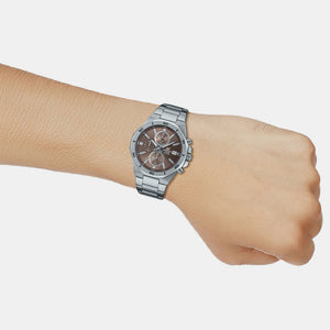 Edifice Men Quartz Brown Dial Chronograph Stainless Steel Watch ED585