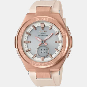 Baby-G Women Quartz Rose Gold Dial Analog-Digital Resin Watch B216