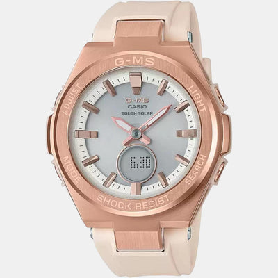 Baby-G Women Quartz Rose Gold Dial Analog-Digital Resin Watch B216