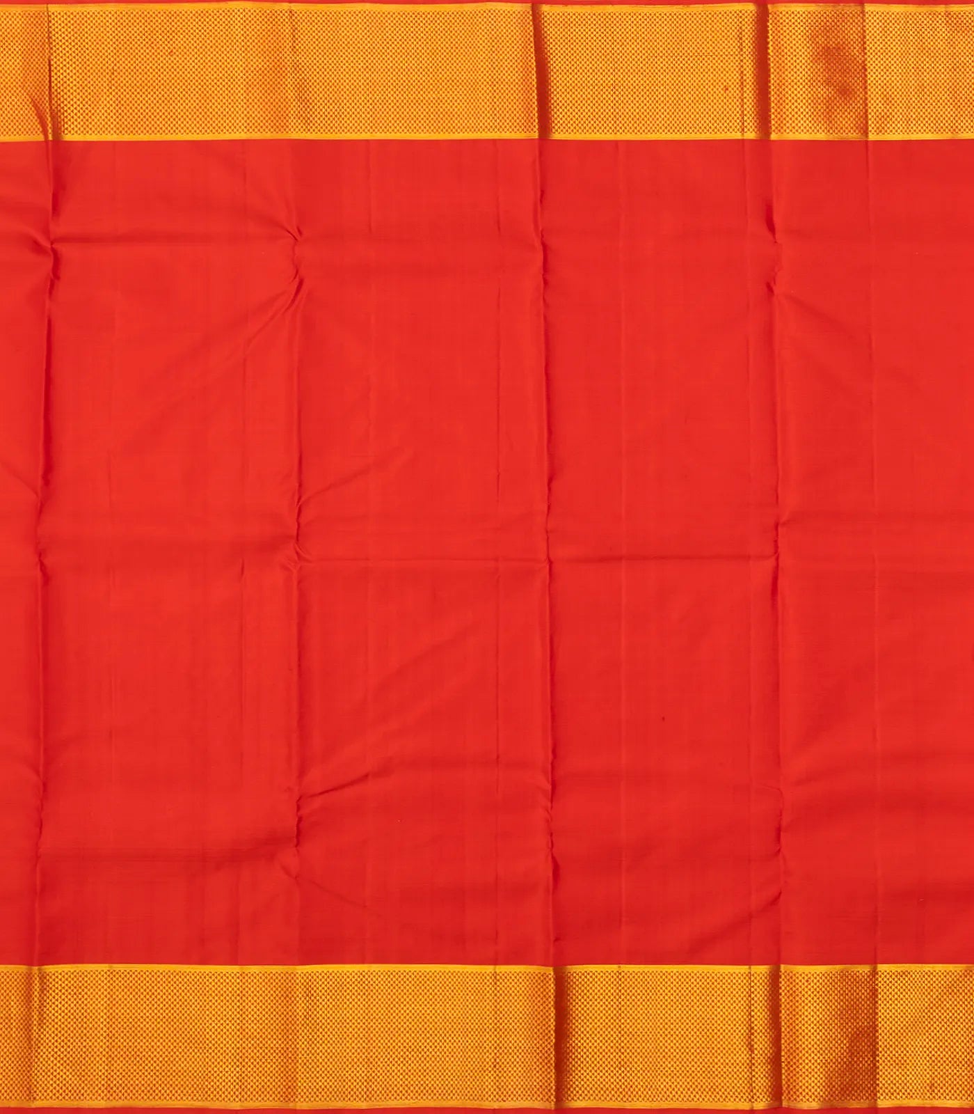 Red Handloom Kanchipuram Silk Saree With Zari Checks