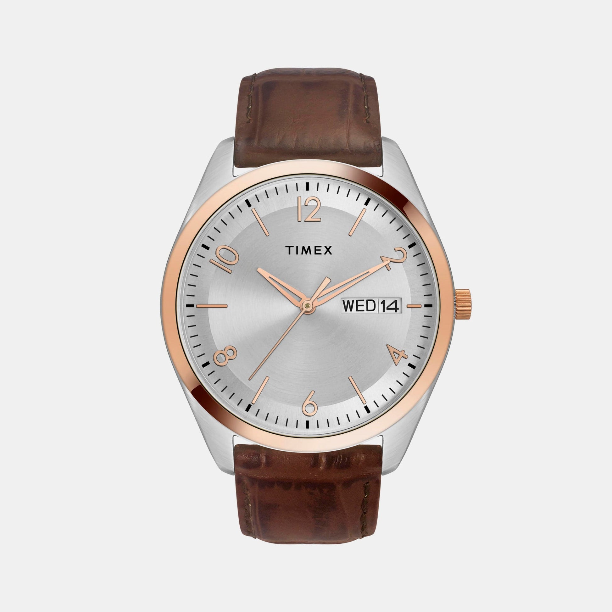 Classics Men Quartz Silver Dial Analog Leather Watch TWTG10401