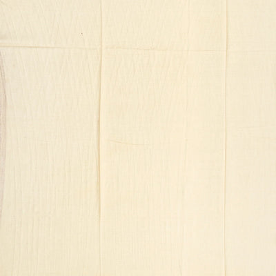 Taupe Handloom Chanderi Cotton Saree With Printed Mustard Floral Motifs