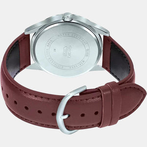 Enticer Men Quartz White Dial Analog Leather Watch A1954