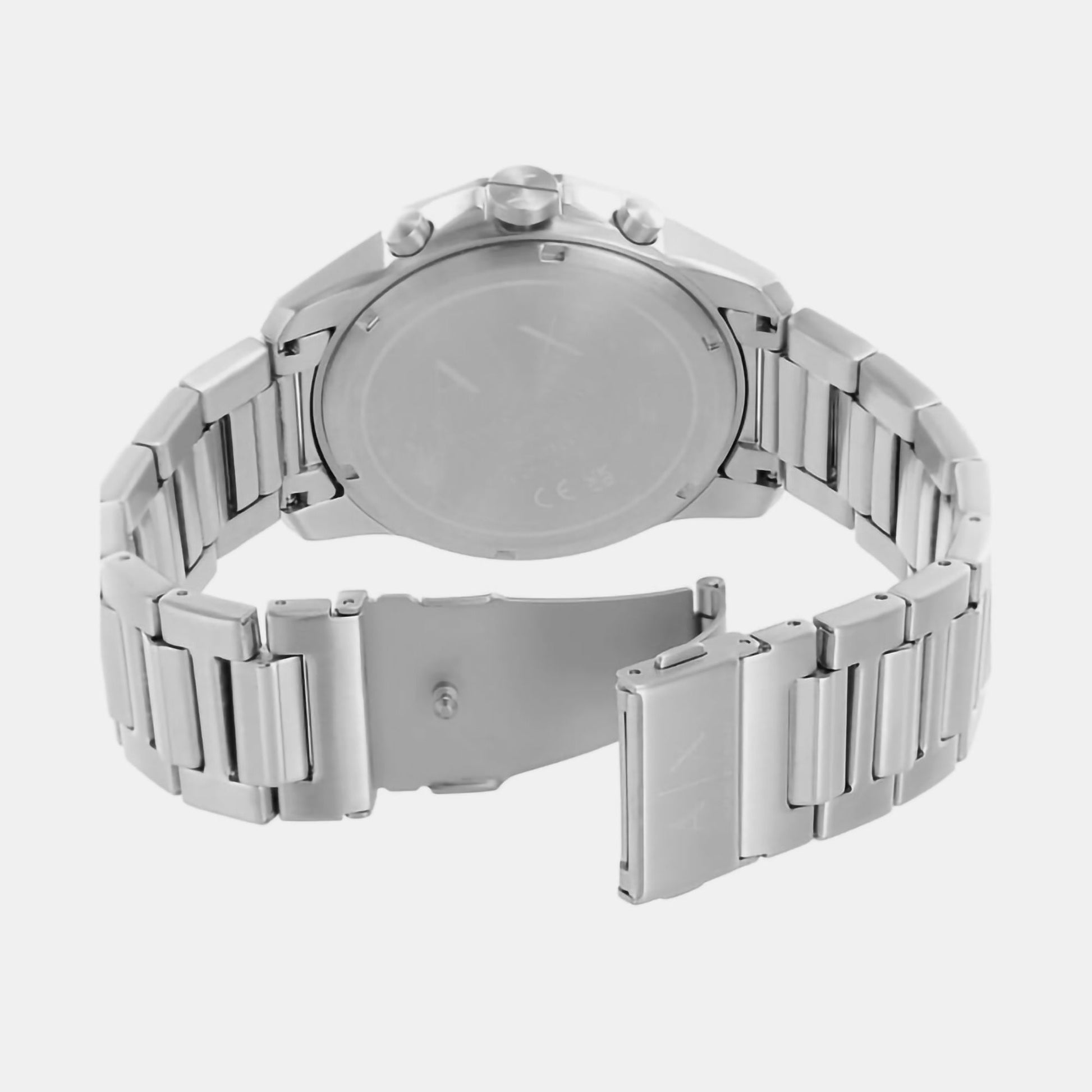 Banks Men Quartz Silver Dial Chronograph Stainless Steel Watch AX1742