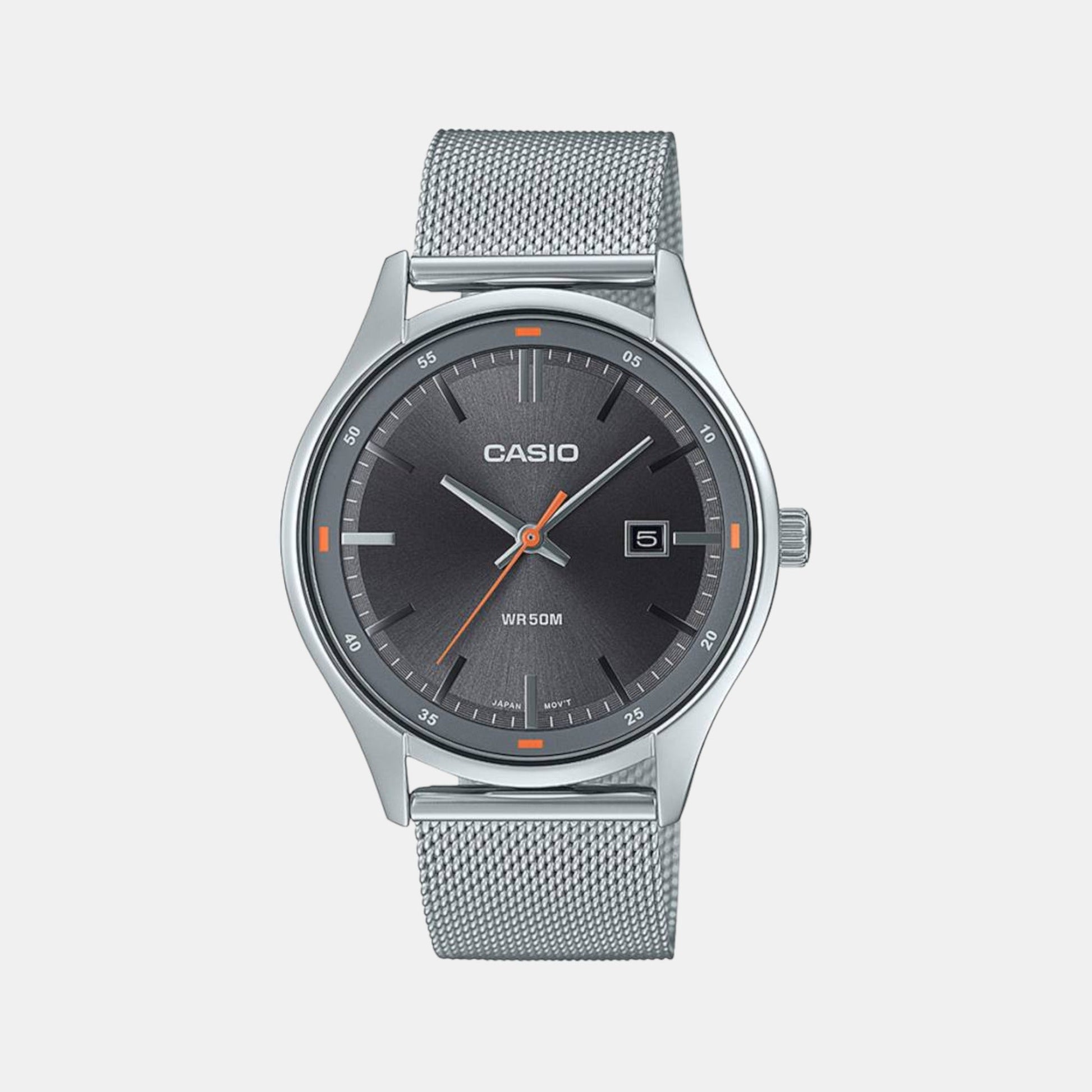 Enticer Men Quartz Black Dial Analog Stainless Steel Watch A2108