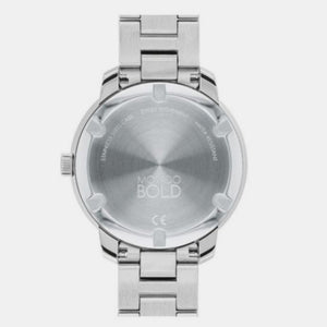 Bold Women Quartz Silver Dial Analog Stainless Steel Watch 3600749
