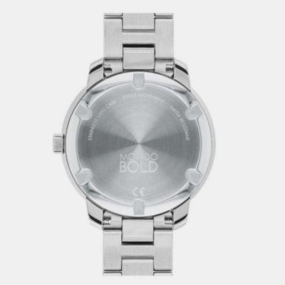 Bold Women Quartz Silver Dial Analog Stainless Steel Watch 3600749