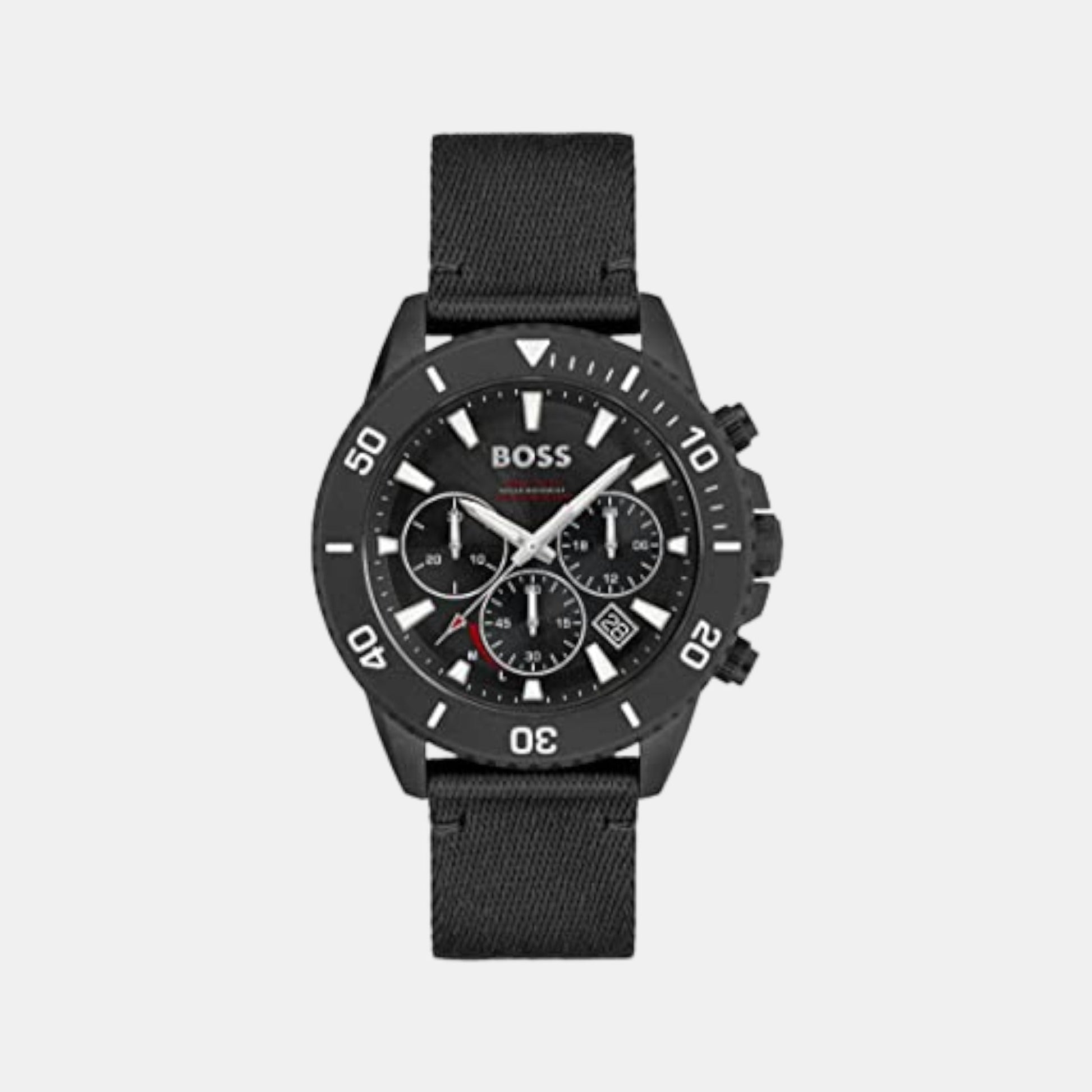 Admiral Men Quartz Black Dial Chronograph Leather Watch 1513918