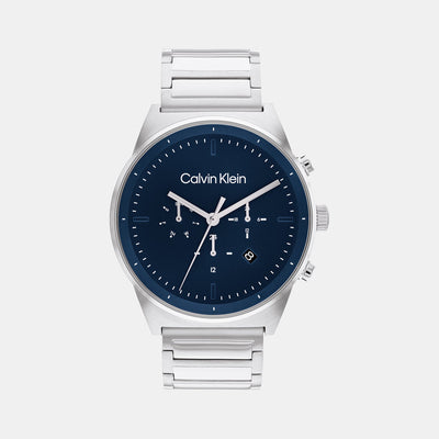 Ck Impressive Men Quartz Blue Dial Chronograph Stainless Steel Watch 25200293