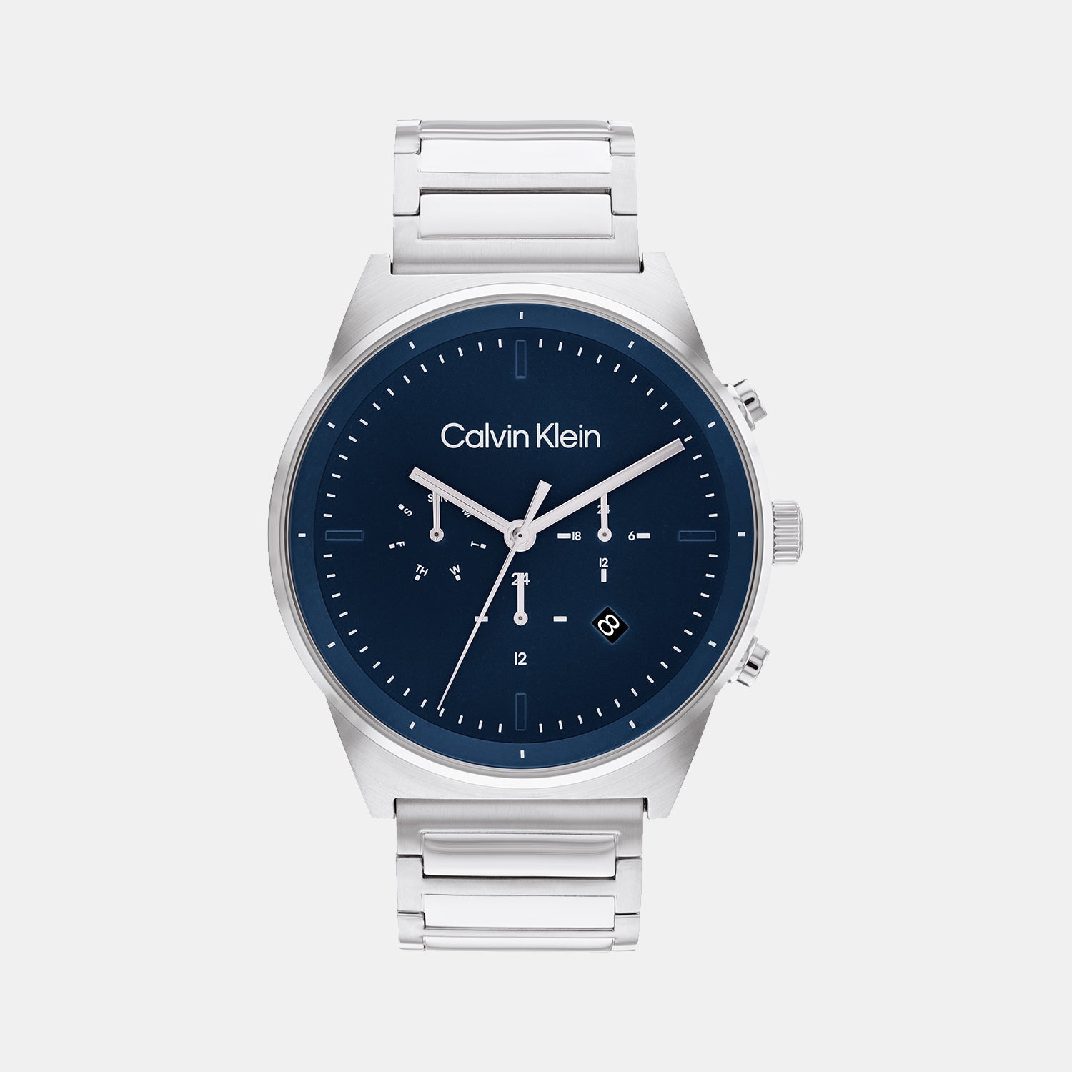 Ck Impressive Men Quartz Blue Dial Chronograph Stainless Steel Watch 25200293