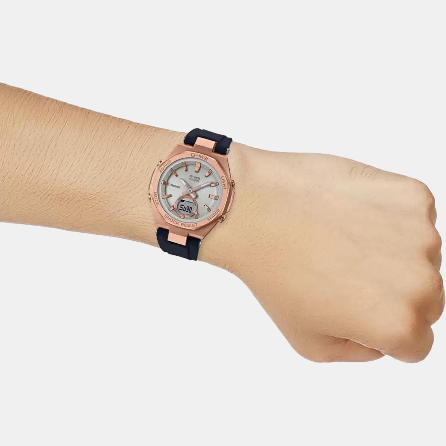 Baby-G Women Quartz White Dial Analog-Digital Resin Watch BX190