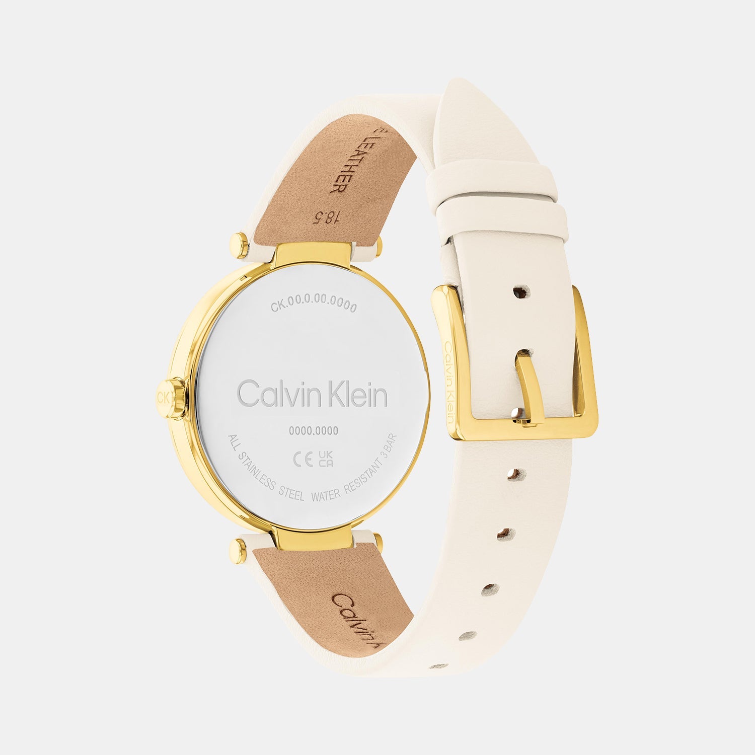 Ck Sensation Women Quartz Silver Dial Analog Leather Watch 25200254