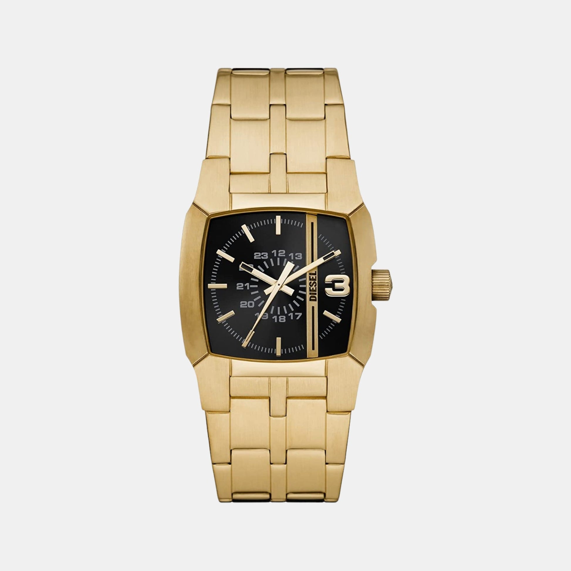 Cliffhanger Men Quartz Black Dial Analog Stainless Steel Watch DZ2151