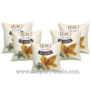 Jute Cushion Cover Digital Print All You Need Is Love