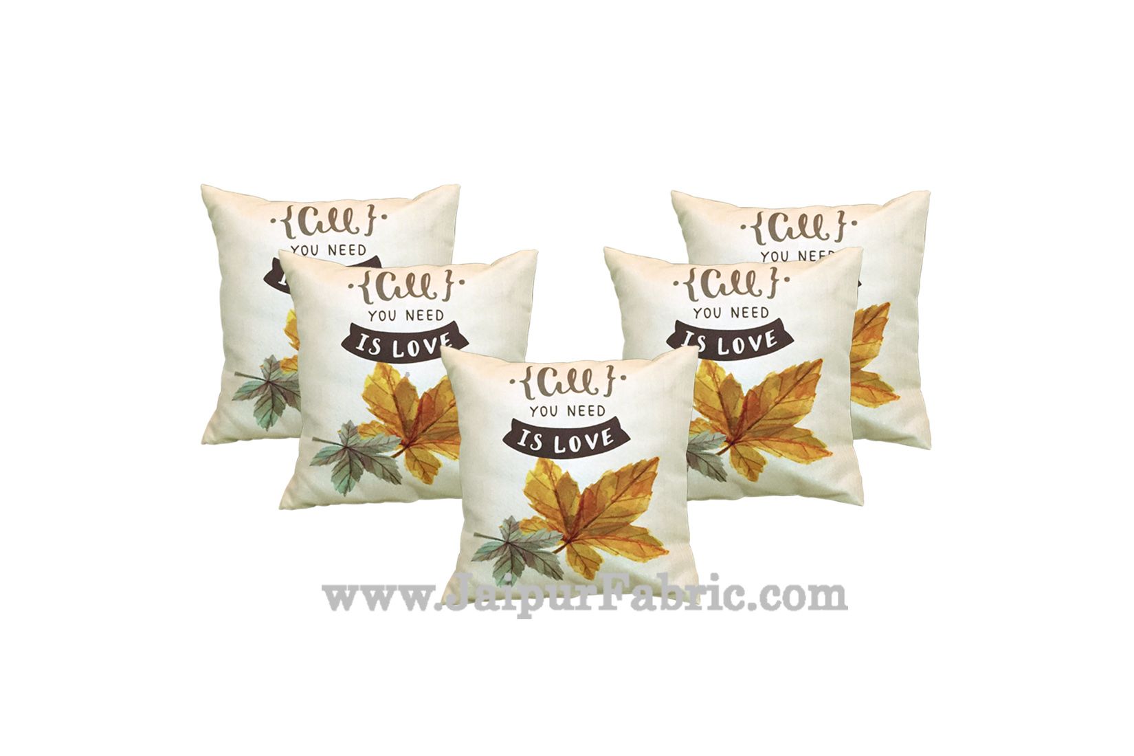 Jute Cushion Cover Digital Print All You Need Is Love