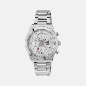 Edifice Men Quartz Silver Dial Chronograph Stainless Steel Watch ED582