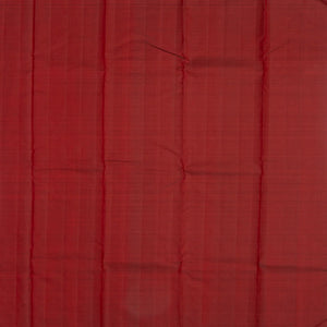 Crimson Handloom Kanchipuram Silk Saree With Deer Zari Buttas