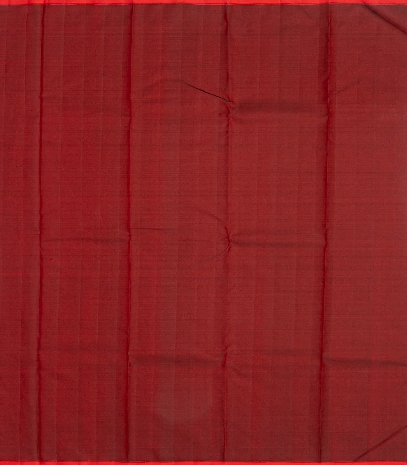 Crimson Handloom Kanchipuram Silk Saree With Deer Zari Buttas