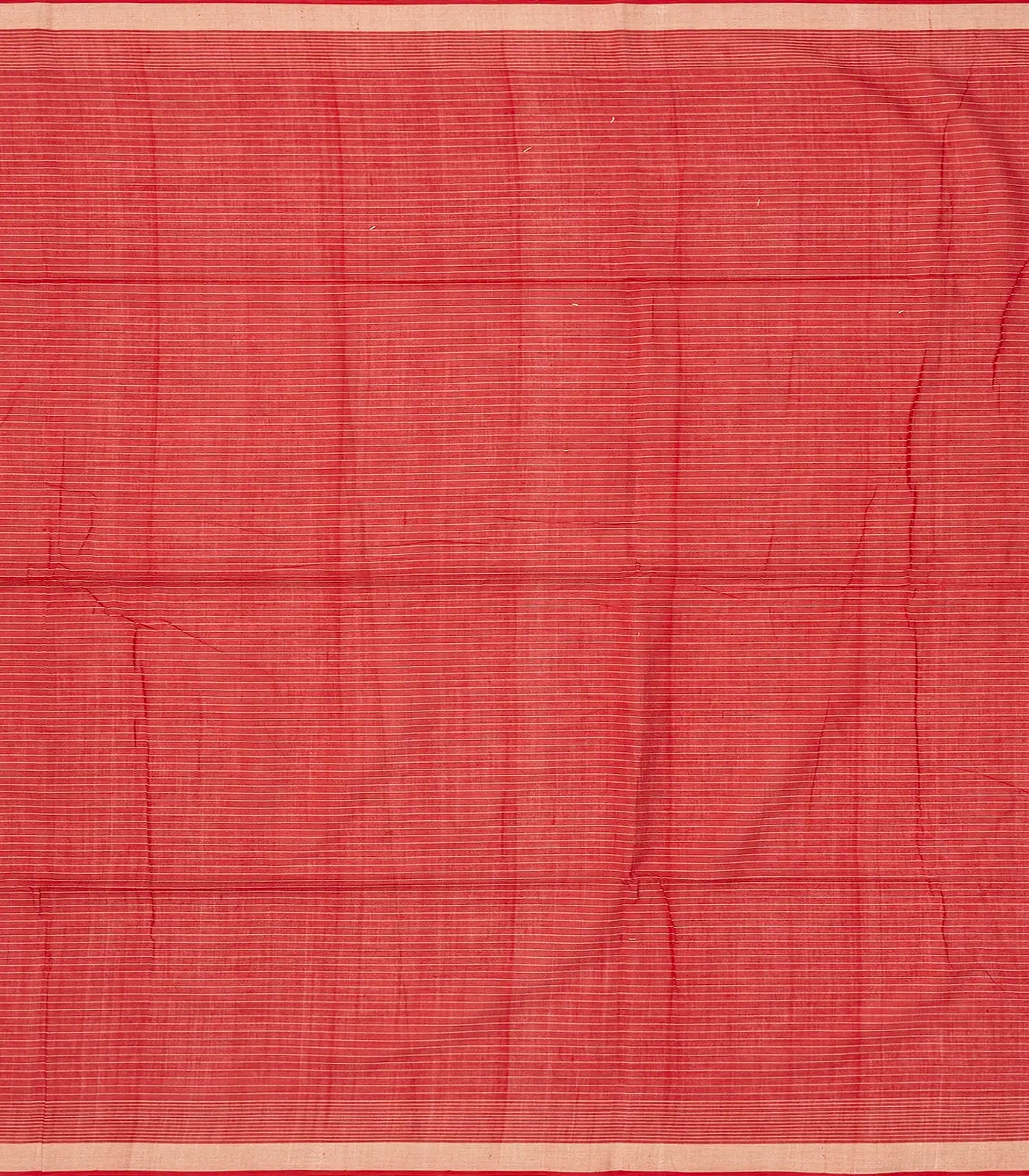 Red Handloom Bengal Cotton Saree With Floral Buttas