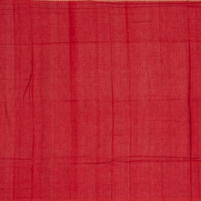 Purple Handloom Orissa Cotton Saree With Contrast Red Border
