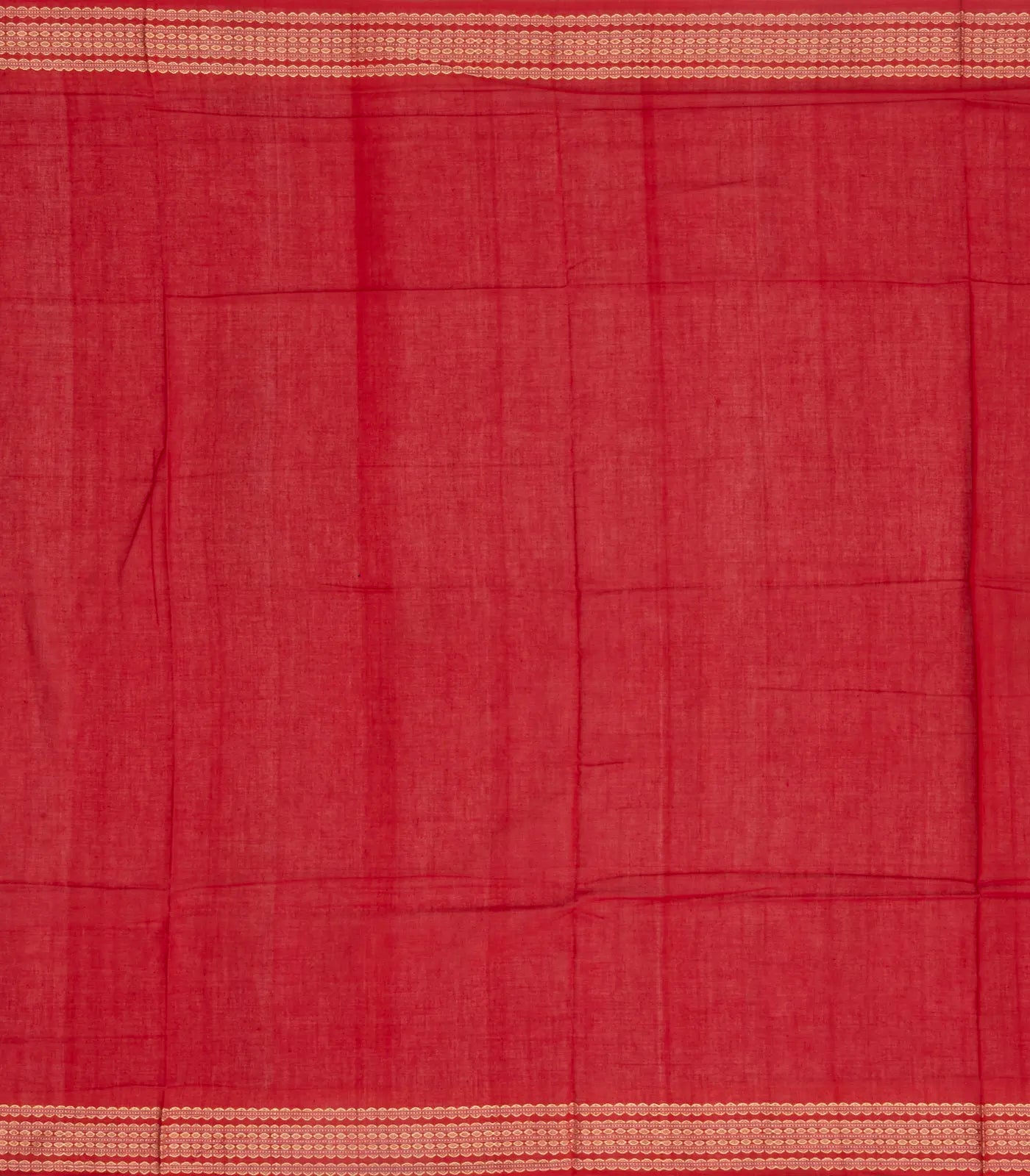 Purple Handloom Orissa Cotton Saree With Contrast Red Border