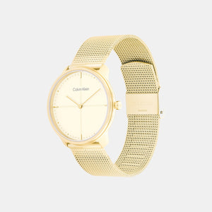Ck Iconic Unisex Quartz Champagne Dial Analog Mesh Watch 25200159