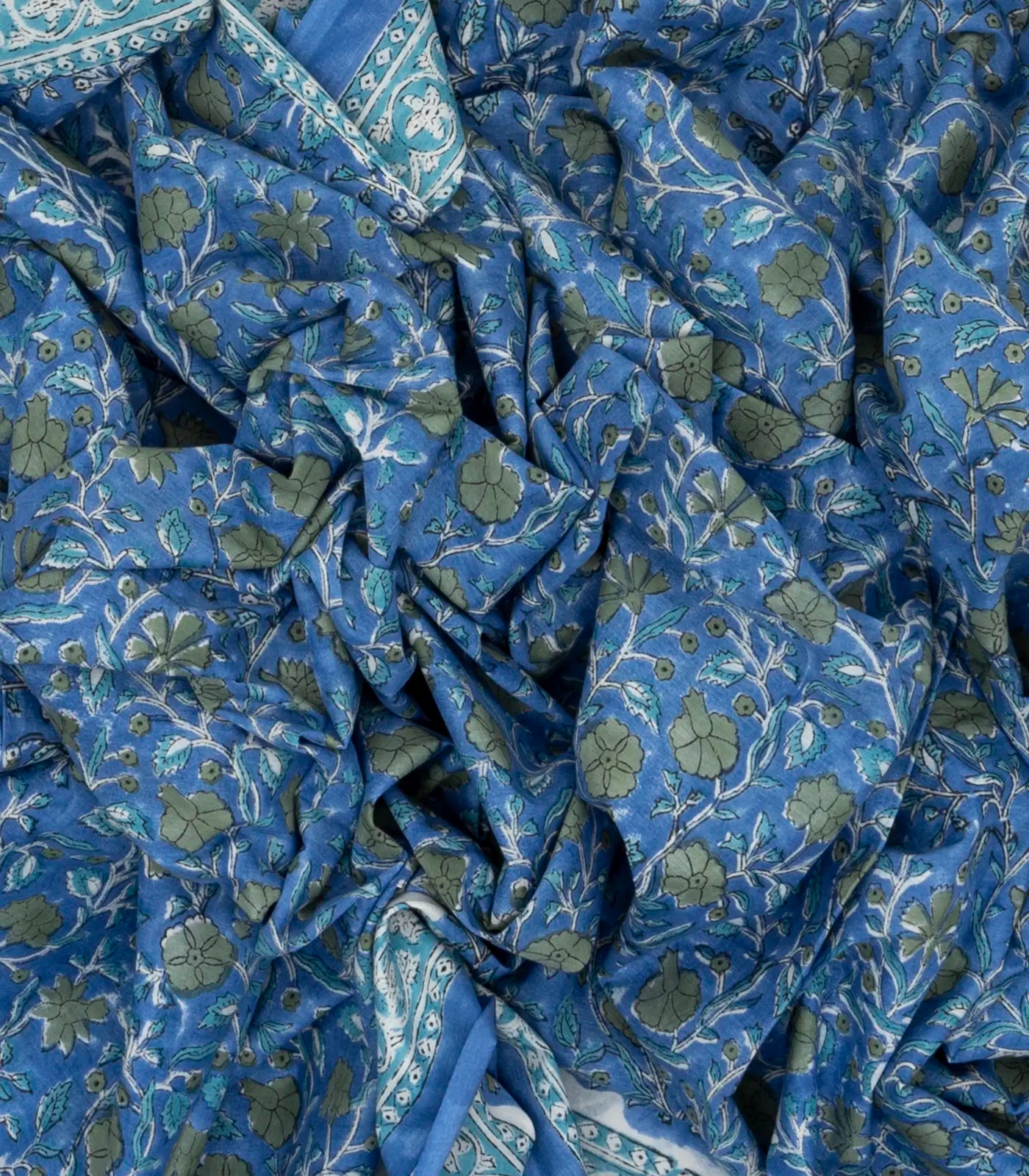 Lavender Woven Jaipur Cotton Saree With Printed Floral Motifs