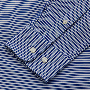 Dark Blue Stripes Stretch Shirt