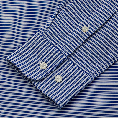 Dark Blue Stripes Stretch Shirt