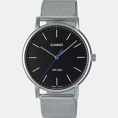 Enticer Men Quartz Black Dial Analog Stainless Steel Watch A1837