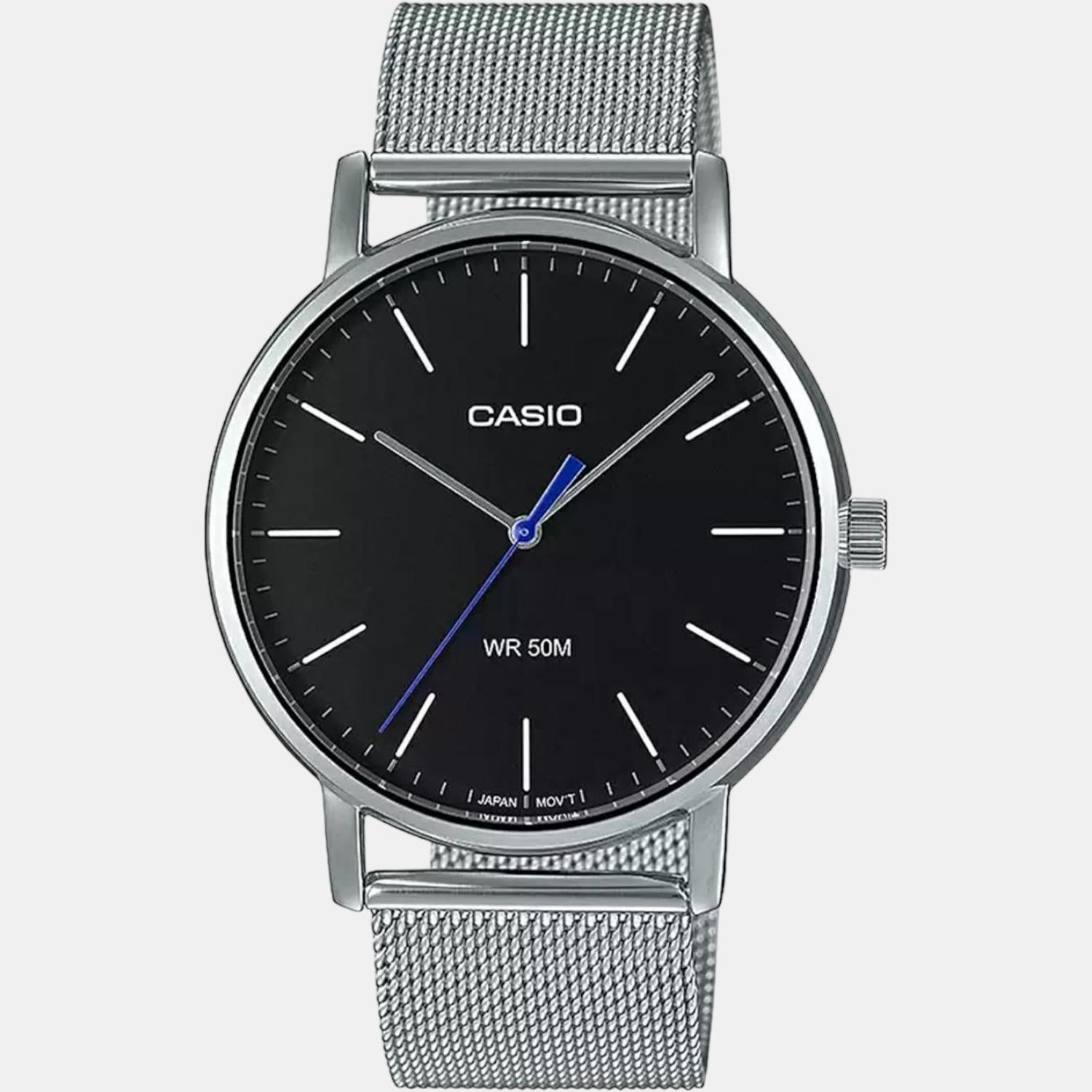Enticer Men Quartz Black Dial Analog Stainless Steel Watch A1837