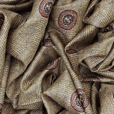 Grey Handloom Printed Tussar Silk Saree With Peacock Pallu-Grey