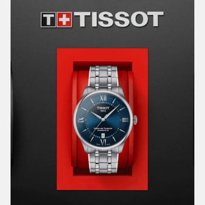 Chemin Des Tourelles Men Automatic Blue Dial Analog Stainless steel Watch T1398071104800