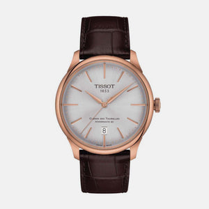 Chemin Des Tourelles Men Automatic Leather Watch T1398073603100