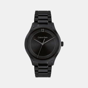Ck Iconic Unisex Quartz Black Dial Analog Stainless Steel Watch 25200227