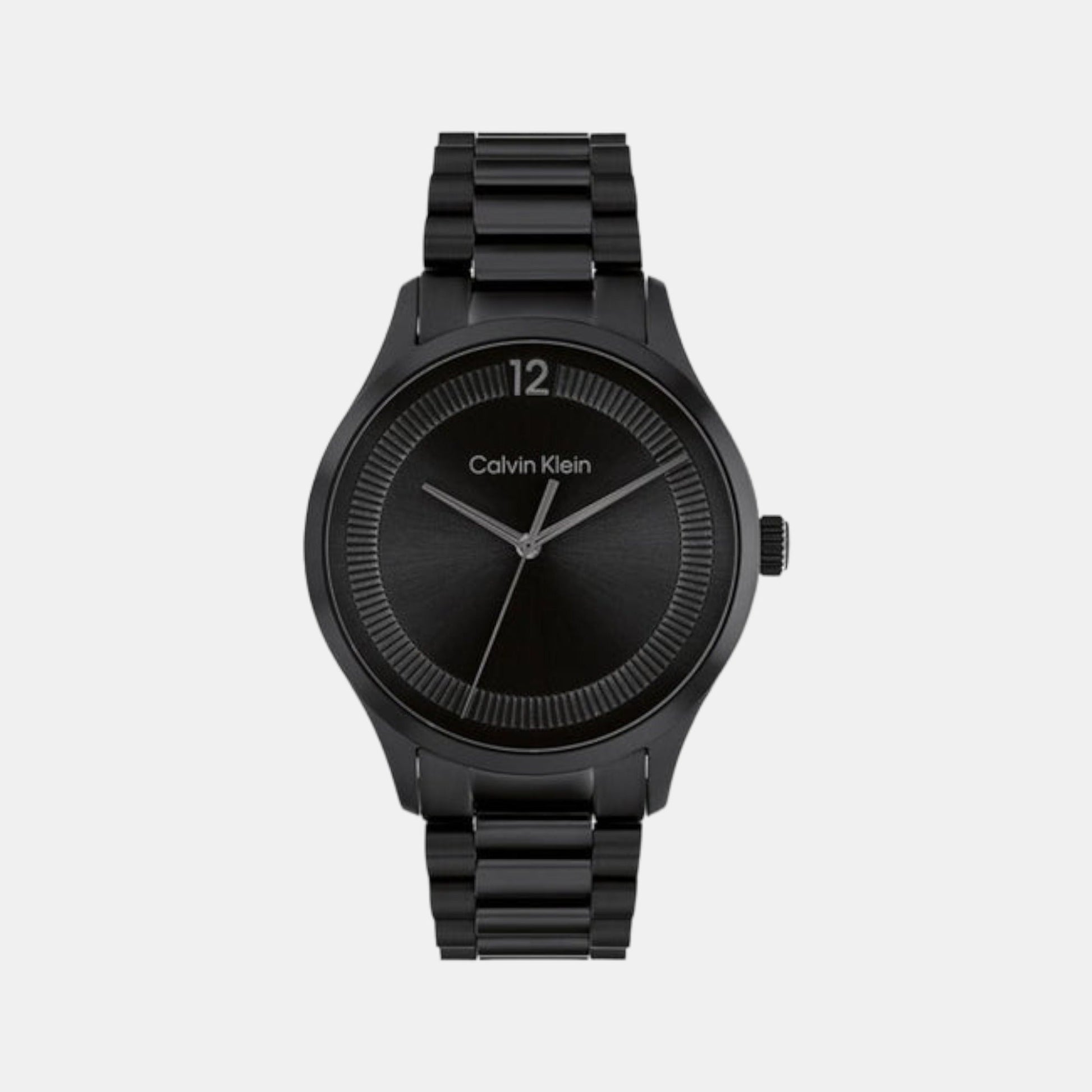 Ck Iconic Unisex Quartz Black Dial Analog Stainless Steel Watch 25200227