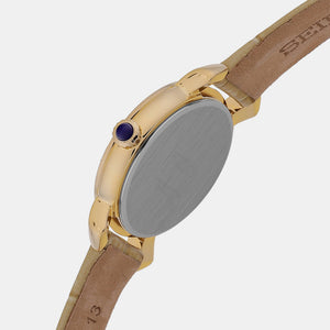 Dress Women Quartz White Dial Analog Leather Watch SUR626P3