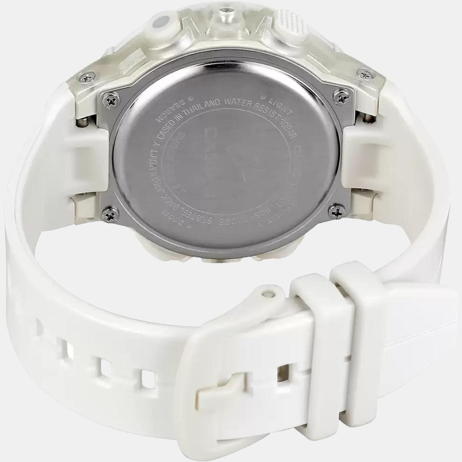 Baby-G Women Quartz White Dial Analog-Digital Resin Watch B212