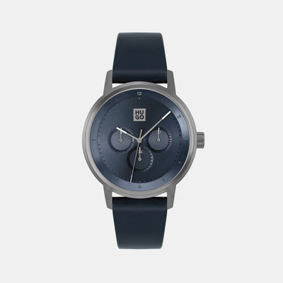 Define Men Quartz Blue Dial Chronograph Leather Watch 1530264