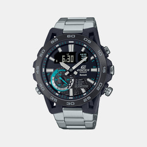 Edifice Men Quartz Black Dial Analog-Digital Stainless Steel Watch ED575