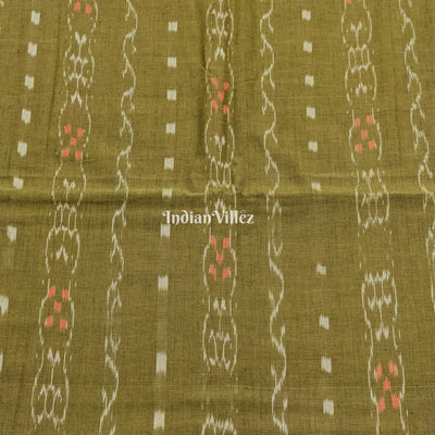 Mehendi Green Tipa Design Sambalpuri Ikat Cotton Fabric