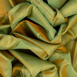 Cardamom Green Uppada Silk Saree With Contrast Pallu