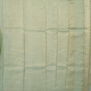 Aquamarine Banarasi Tissue Silk Saree With Mango Vine Motifs