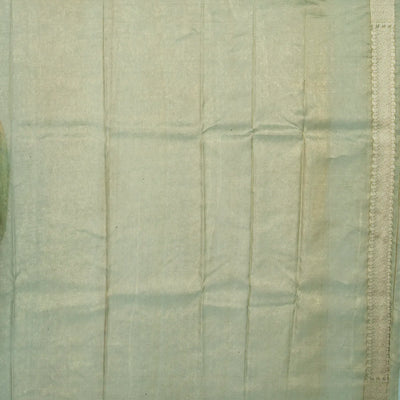 Aquamarine Banarasi Tissue Silk Saree With Mango Vine Motifs