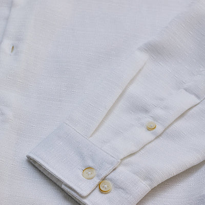 White Mandarin Slim Fit Shirt